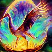 A colourful berd emerges